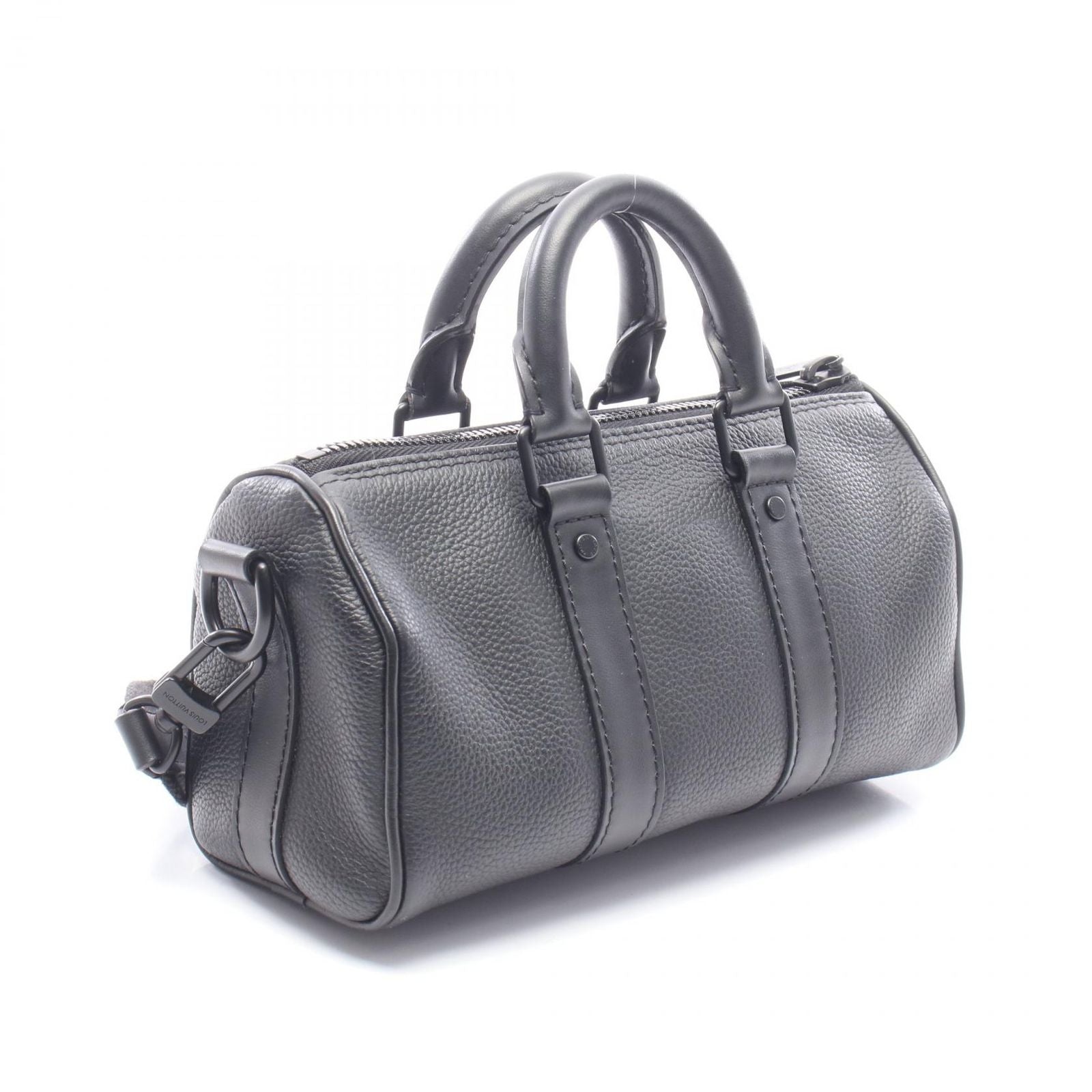 Louis Vuitton Handbag Keepall XS LV Aerogram 2-Way Noir Leather — view 2