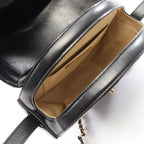 Chanel Shoulder Bag Quilted Round 2-Way Black Leather Chain — view 3