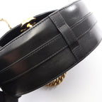 Chanel Shoulder Bag Quilted Round 2-Way Black Leather Chain — view 7
