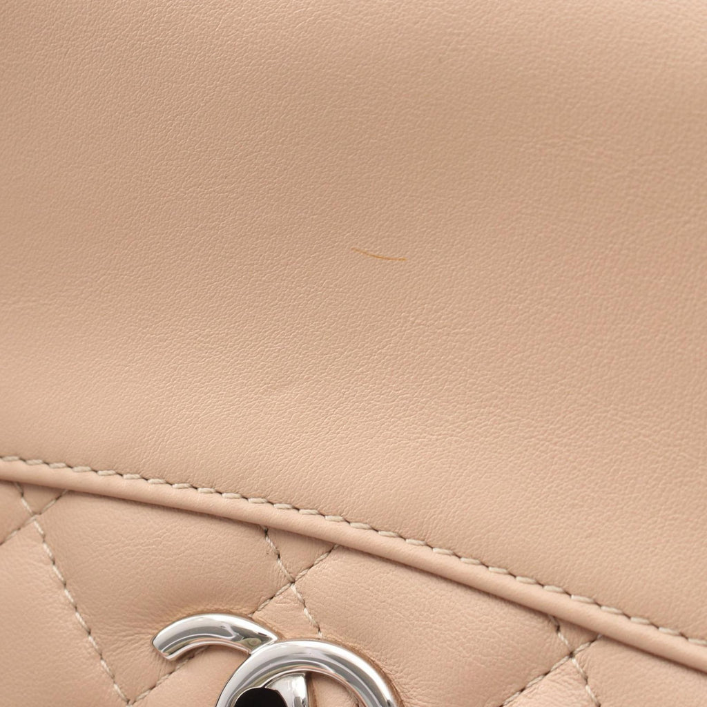 Chanel Shoulder Bag Quilted Milk Tea Lambskin Chain — view 7