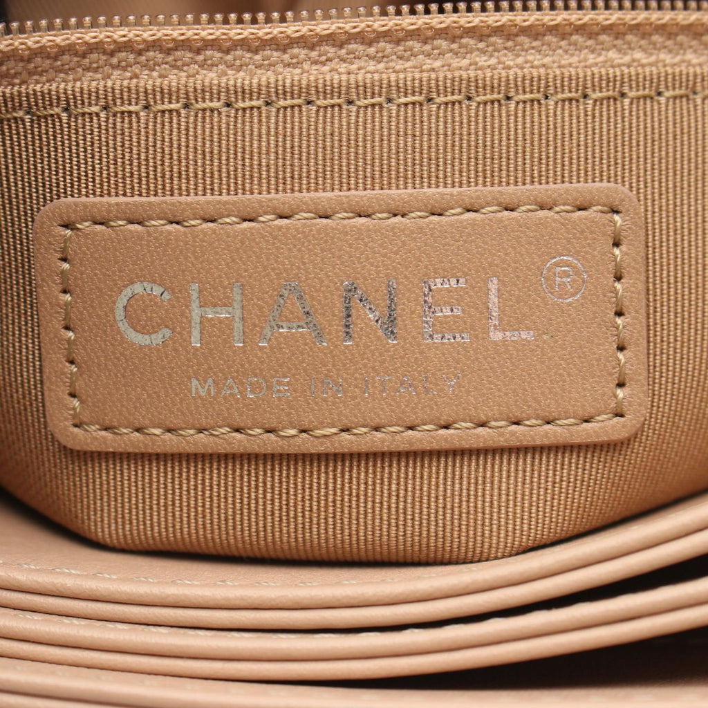 Chanel Shoulder Bag Quilted Milk Tea Lambskin Chain — view 4