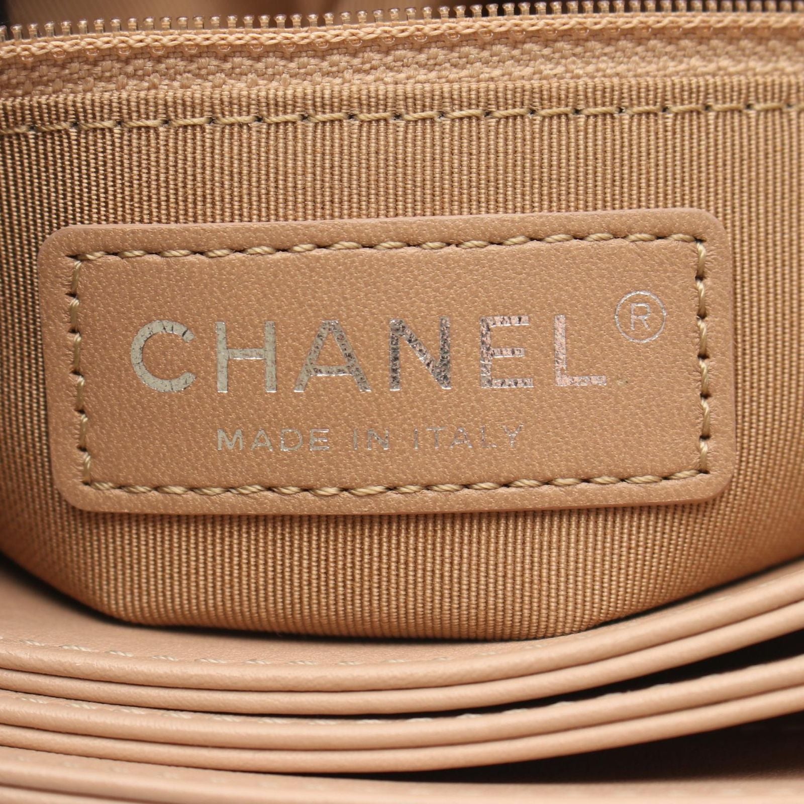 Chanel Shoulder Bag Quilted Milk Tea Lambskin Chain — view 4