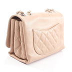 Chanel Shoulder Bag Quilted Milk Tea Lambskin Chain — view 2