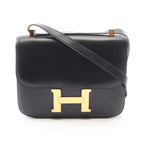 Hermes Shoulder Bag Constance 23 Black Calf