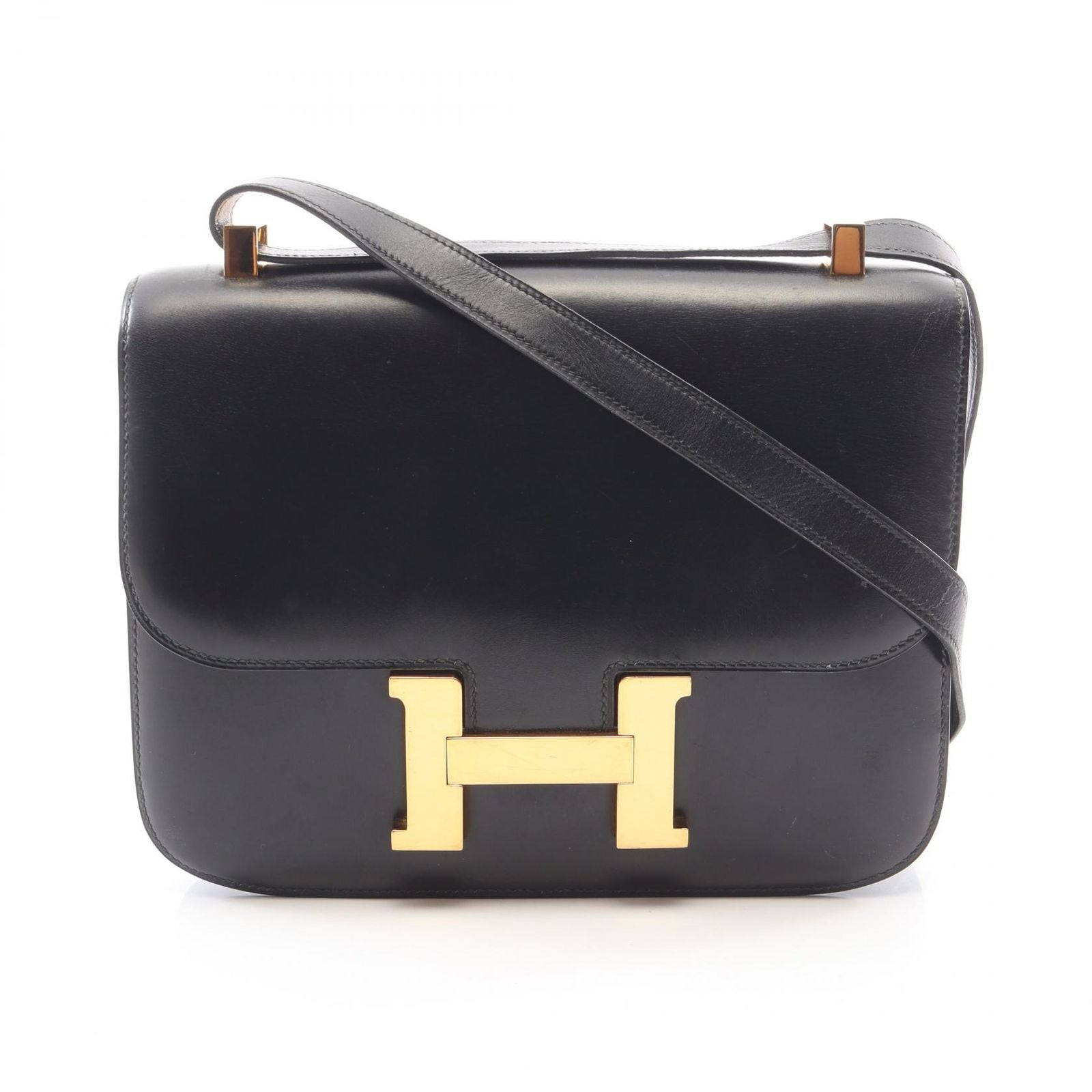 Hermes Shoulder Bag Constance 23 Black Calf