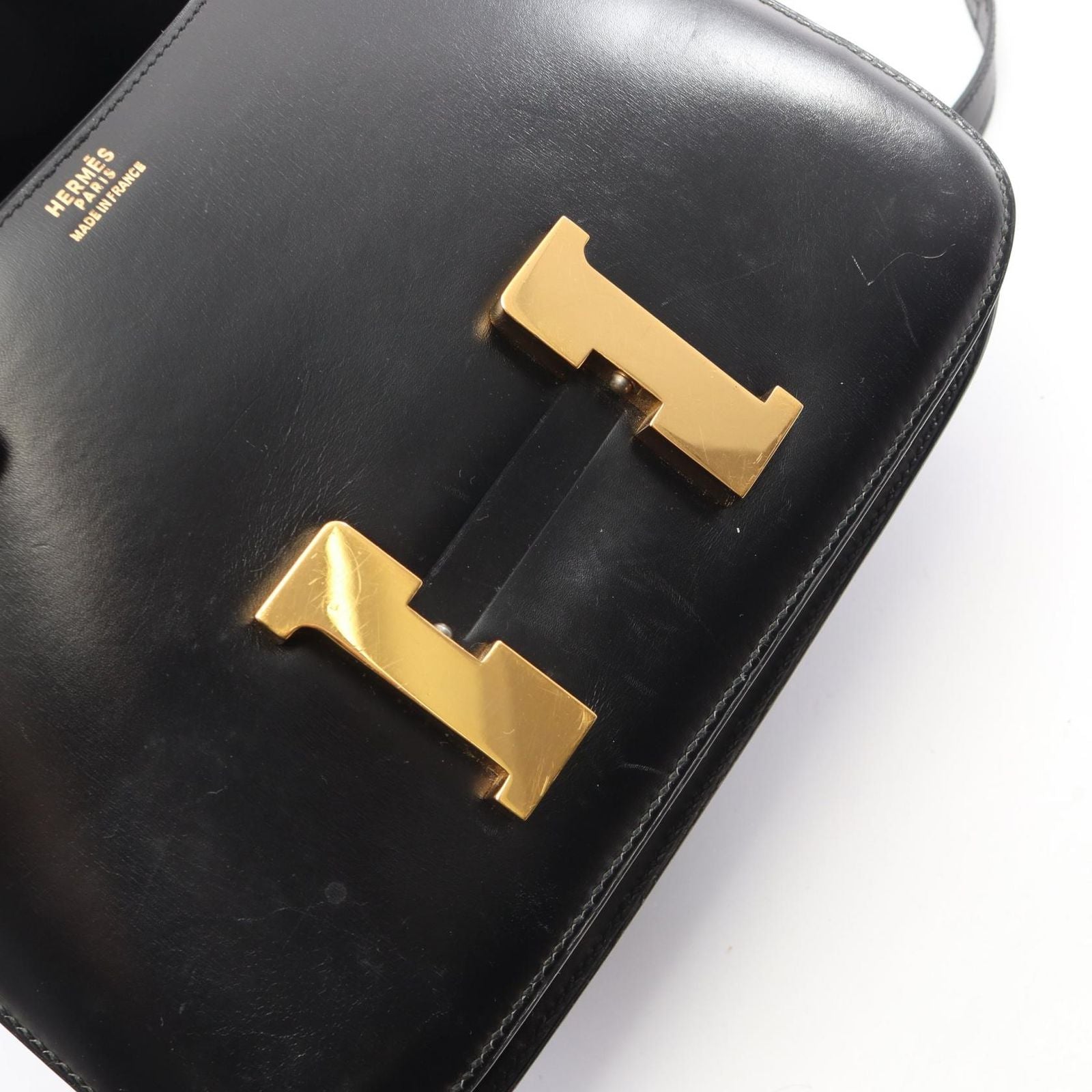 Hermes Shoulder Bag Constance 23 Black Calf — view 7