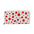 Louis Vuitton Round Wallet LV YK Zippy White Rouge Leather