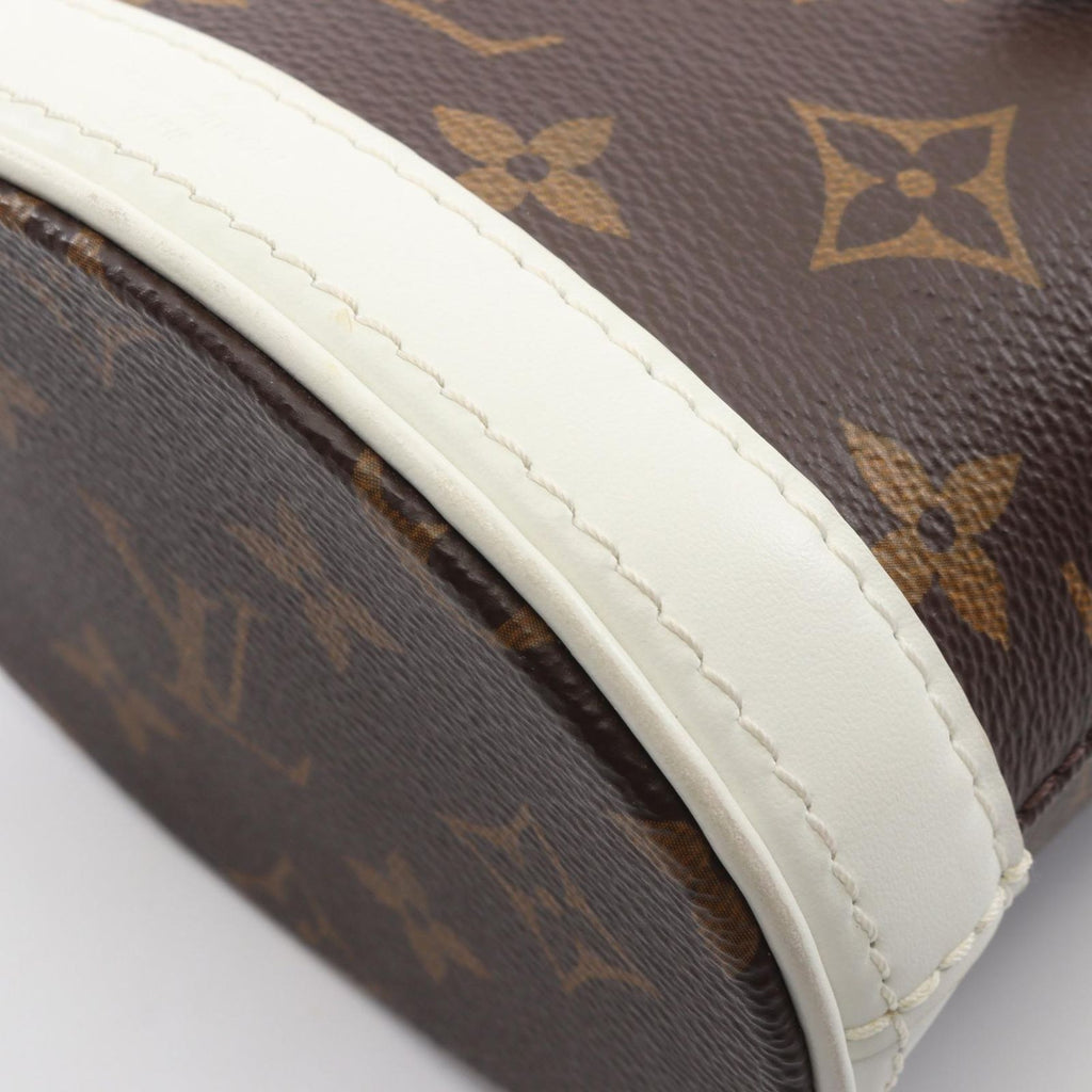 Louis Vuitton Handbag Nano Bucket 2-Way Blanc Canvas Leather — view 8
