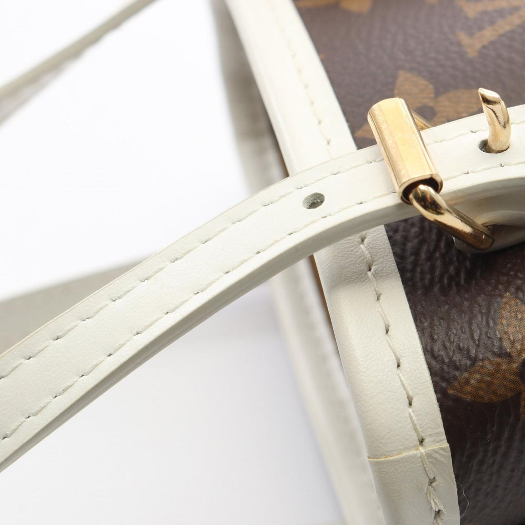 Louis Vuitton Handbag Nano Bucket 2-Way Blanc Canvas Leather — view 5