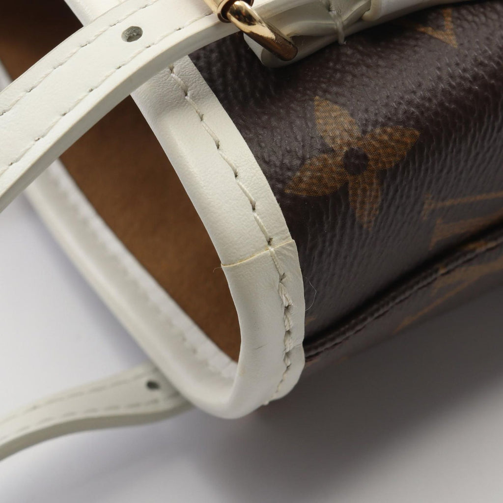Louis Vuitton Handbag Nano Bucket 2-Way Blanc Canvas Leather — view 6