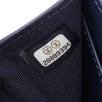 Chanel Trifold Wallet Classic Small Flap Quilted Navy Caviar Leather — view 7
