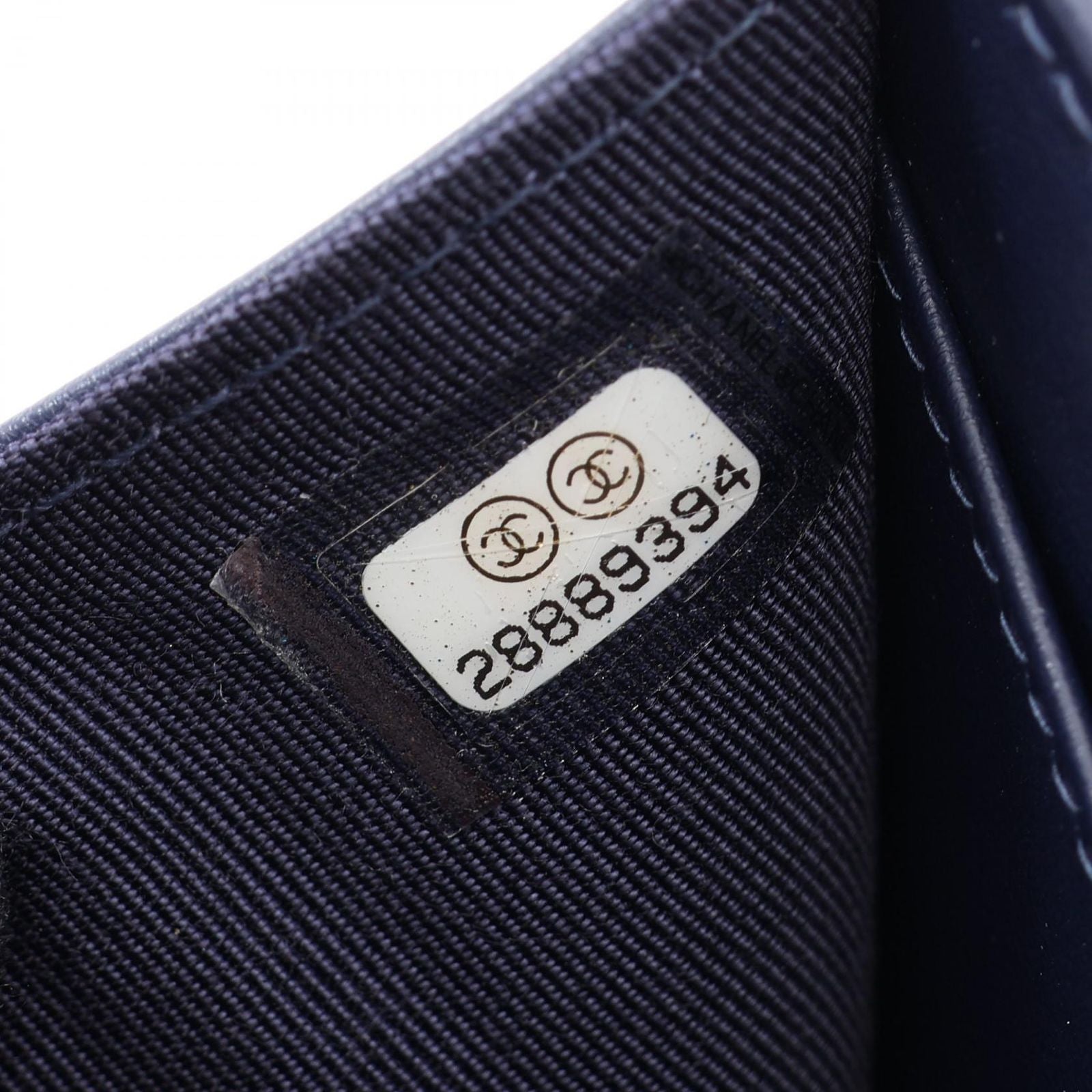 Chanel Trifold Wallet Classic Small Flap Quilted Navy Caviar Leather — view 7