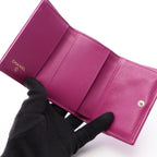 Chanel Trifold Wallet Classic Small Flap Quilted Purple Caviar Leather — view 3