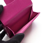 Chanel Trifold Wallet Classic Small Flap Quilted Purple Caviar Leather — view 4
