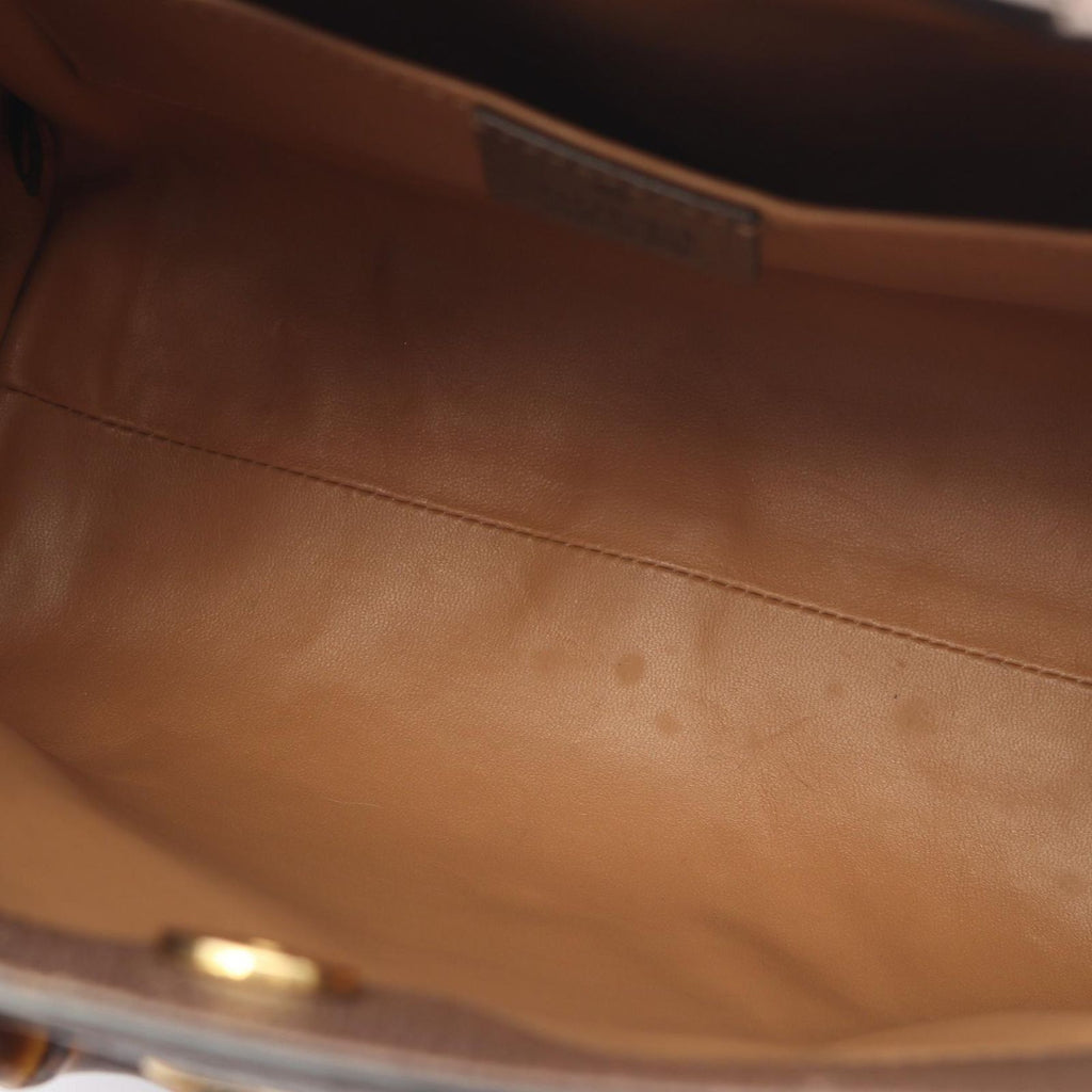 Gucci Handbag Diana Jumbo GG 2-Way Beige Dark Brown Canvas Leather Small — view 5