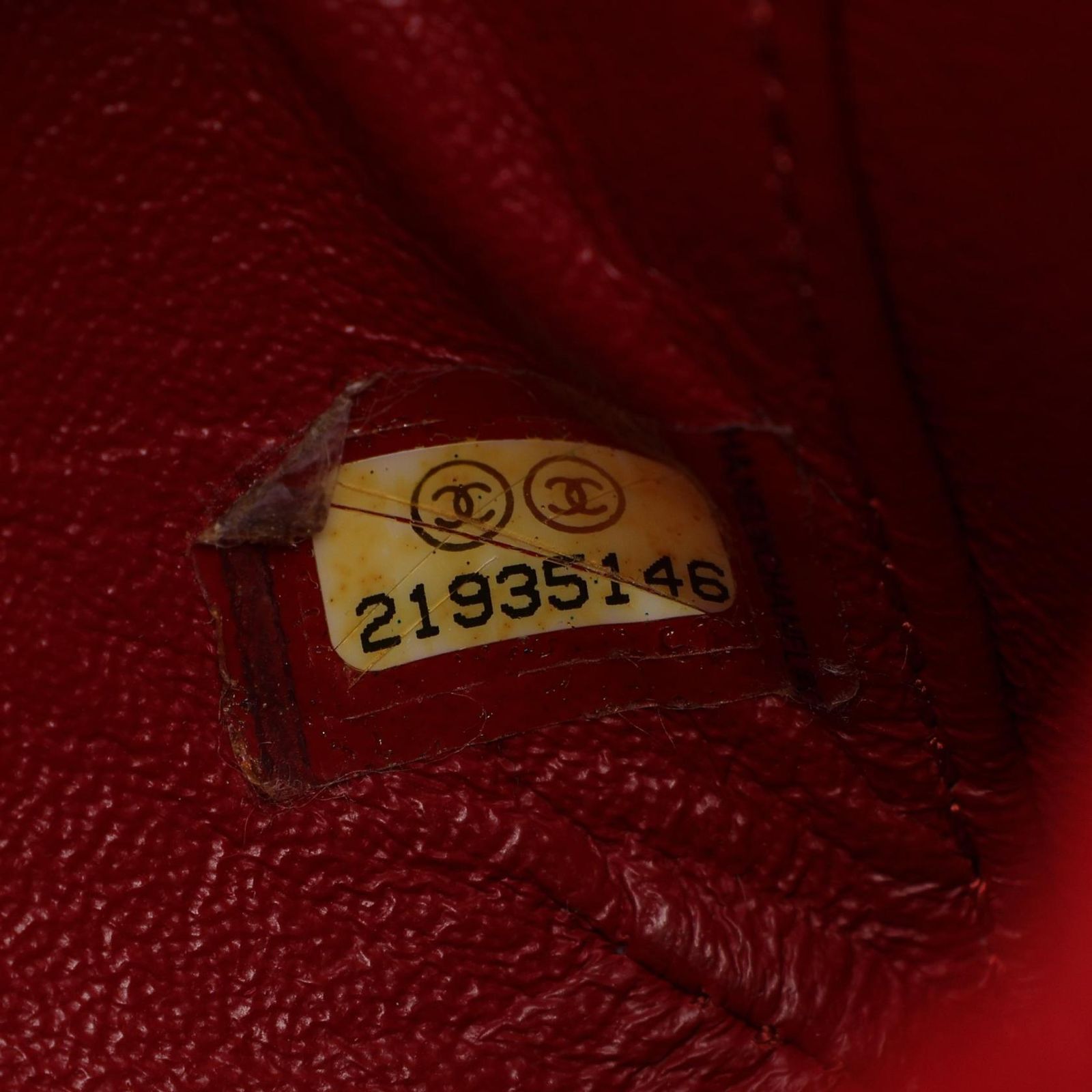 Chanel Tote Quilted Red Caviar Leather Chain — view 5