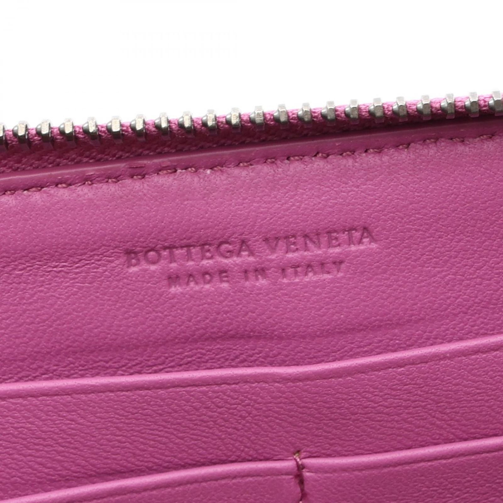 Bottega Veneta Round Wallet Intrecciato Purple Leather — view 4