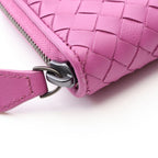 Bottega Veneta Round Wallet Intrecciato Purple Leather — view 6