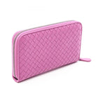 Bottega Veneta Round Wallet Intrecciato Purple Leather — view 2
