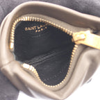 Saint Laurent Paris Coin Case Calypso Dark Khaki Leather — view 3