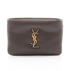 Saint Laurent Paris Coin Case Calypso Dark Khaki Leather
