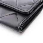 Chanel Card Case Quilted Black Lambskin — view 8