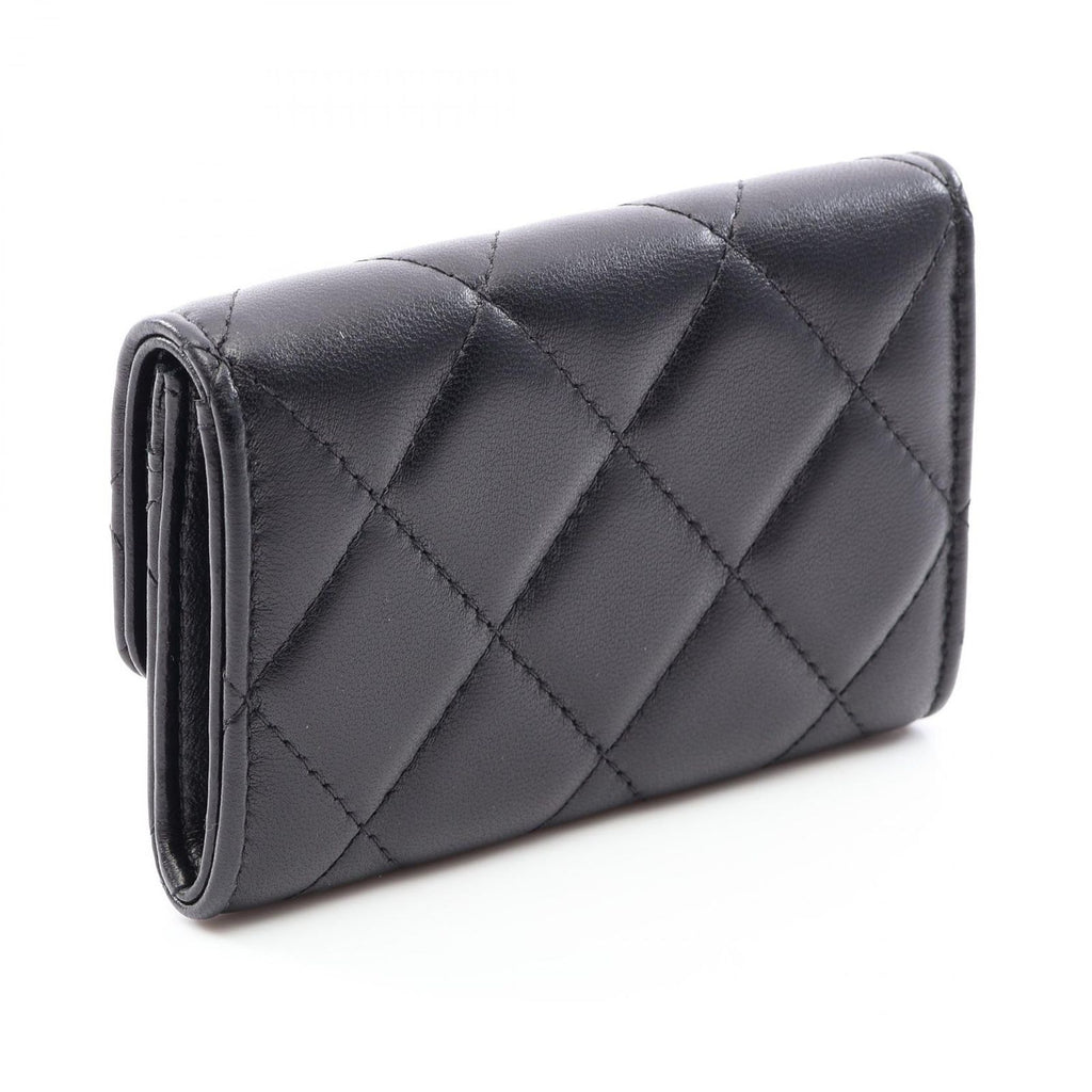 Chanel Card Case Quilted Black Lambskin — view 2