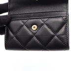 Chanel Card Case Quilted Black Lambskin — view 7