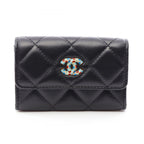 Chanel Card Case Quilted Black Lambskin