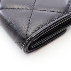 Chanel Card Case Quilted Black Lambskin — view 9