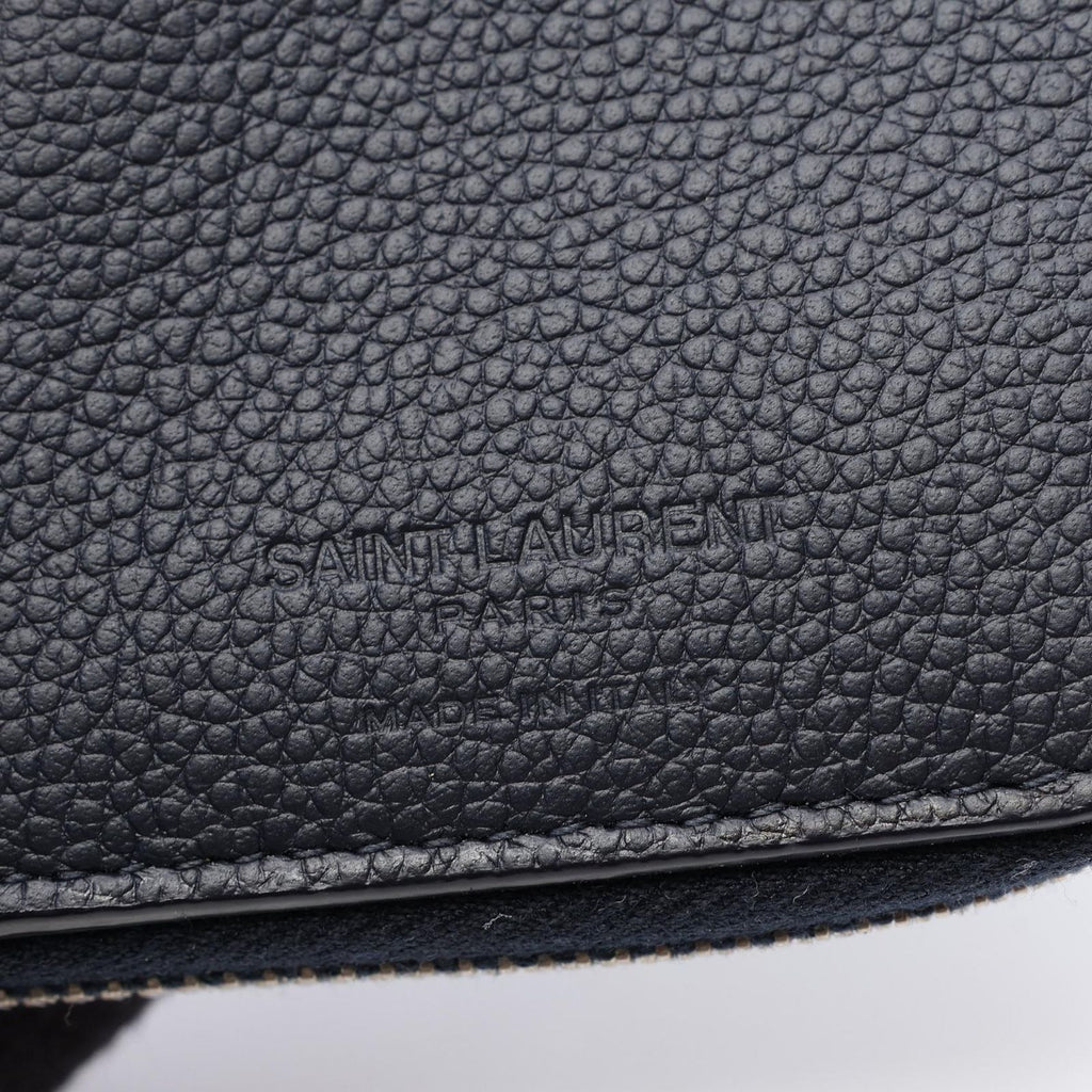 Saint Laurent Paris Bifold Wallet Rivegoche Navy Leather Round — view 5
