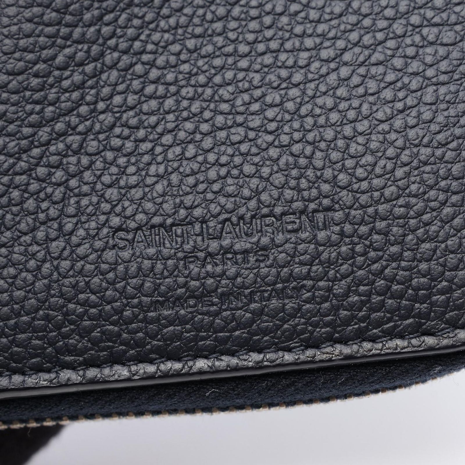 Saint Laurent Paris Bifold Wallet Rivegoche Navy Leather Round — view 5