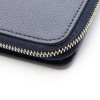 Saint Laurent Paris Bifold Wallet Rivegoche Navy Leather Round — view 7