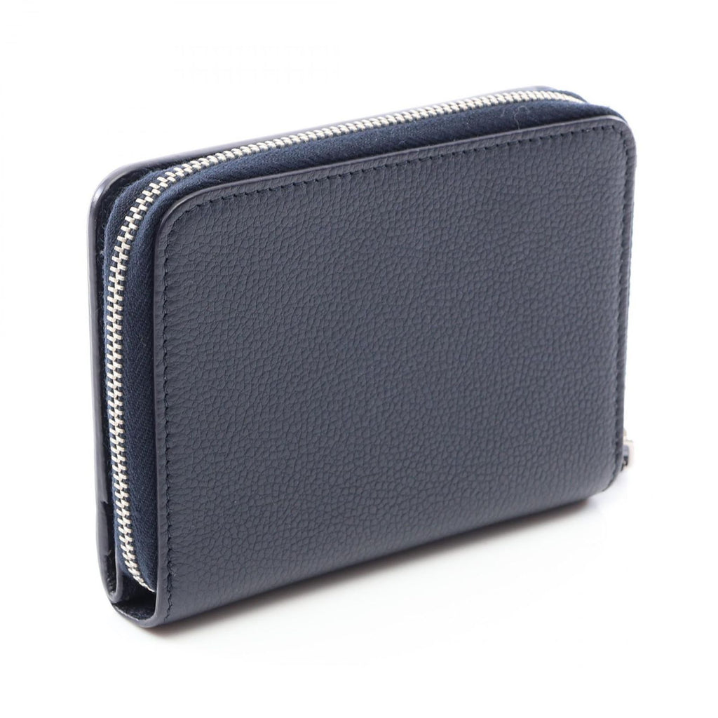 Saint Laurent Paris Bifold Wallet Rivegoche Navy Leather Round — view 2