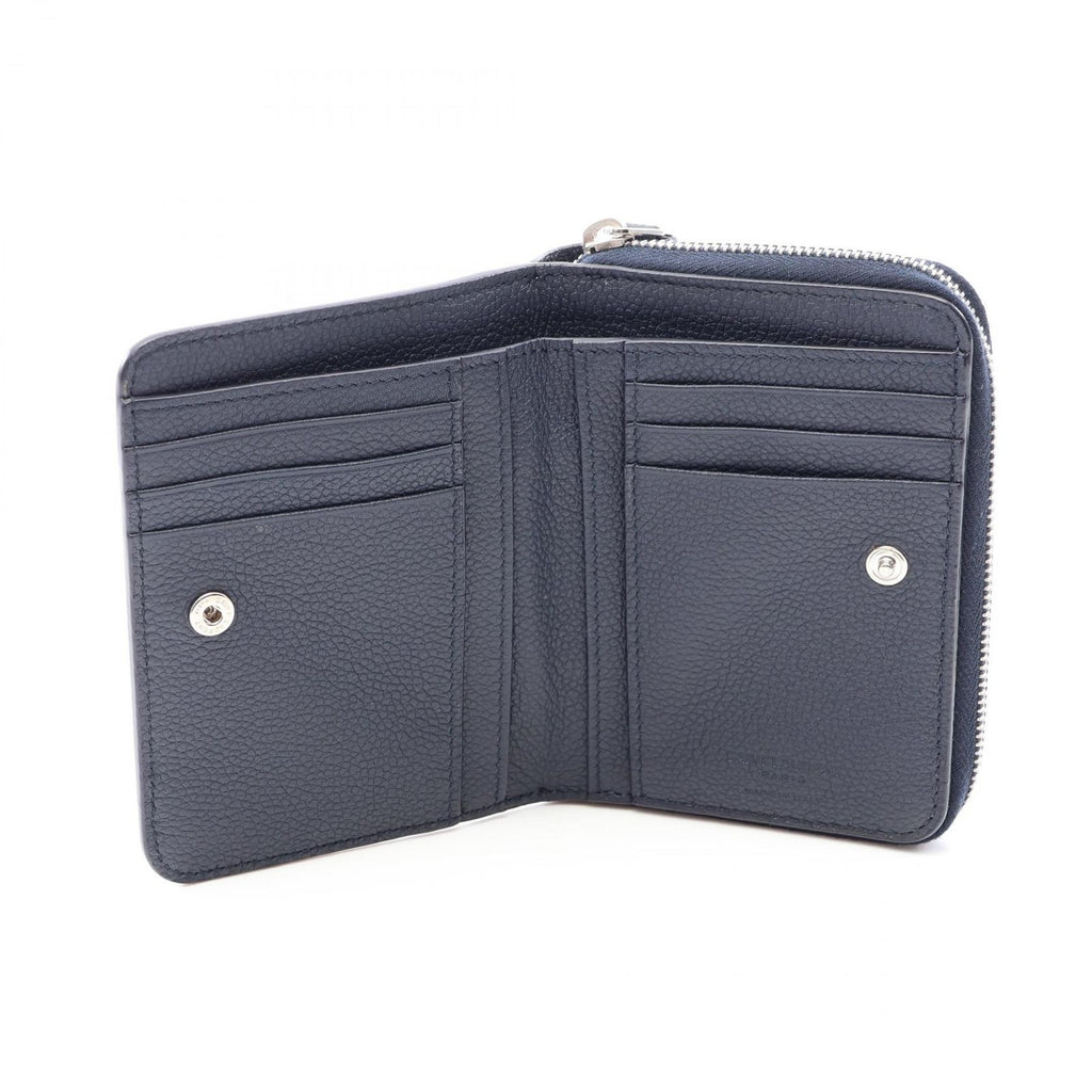 Saint Laurent Paris Bifold Wallet Rivegoche Navy Leather Round — view 3