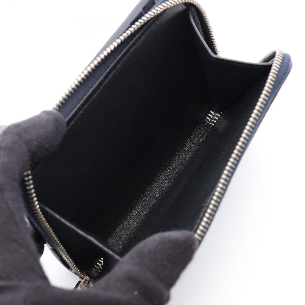 Saint Laurent Paris Bifold Wallet Rivegoche Navy Leather Round — view 4