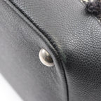Chanel Shoulder Bag Air Line 2-Way Black Off White Fabric Leather — view 6