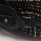 Chanel Shoulder Bag Air Line 2-Way Black Off White Fabric Leather — view 9