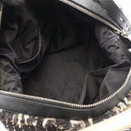 Chanel Shoulder Bag Air Line 2-Way Black Off White Fabric Leather — view 3