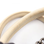 Chanel Shoulder Bag Air Line 2-Way Black Off White Fabric Leather — view 7