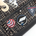 Chanel Shoulder Bag Air Line 2-Way Black Off White Fabric Leather — view 8