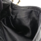 Chanel Shoulder Bag Quilted Black Lambskin Fringe Chain — view 9