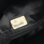 Chanel Shoulder Bag Quilted Black Lambskin Fringe Chain — view 5