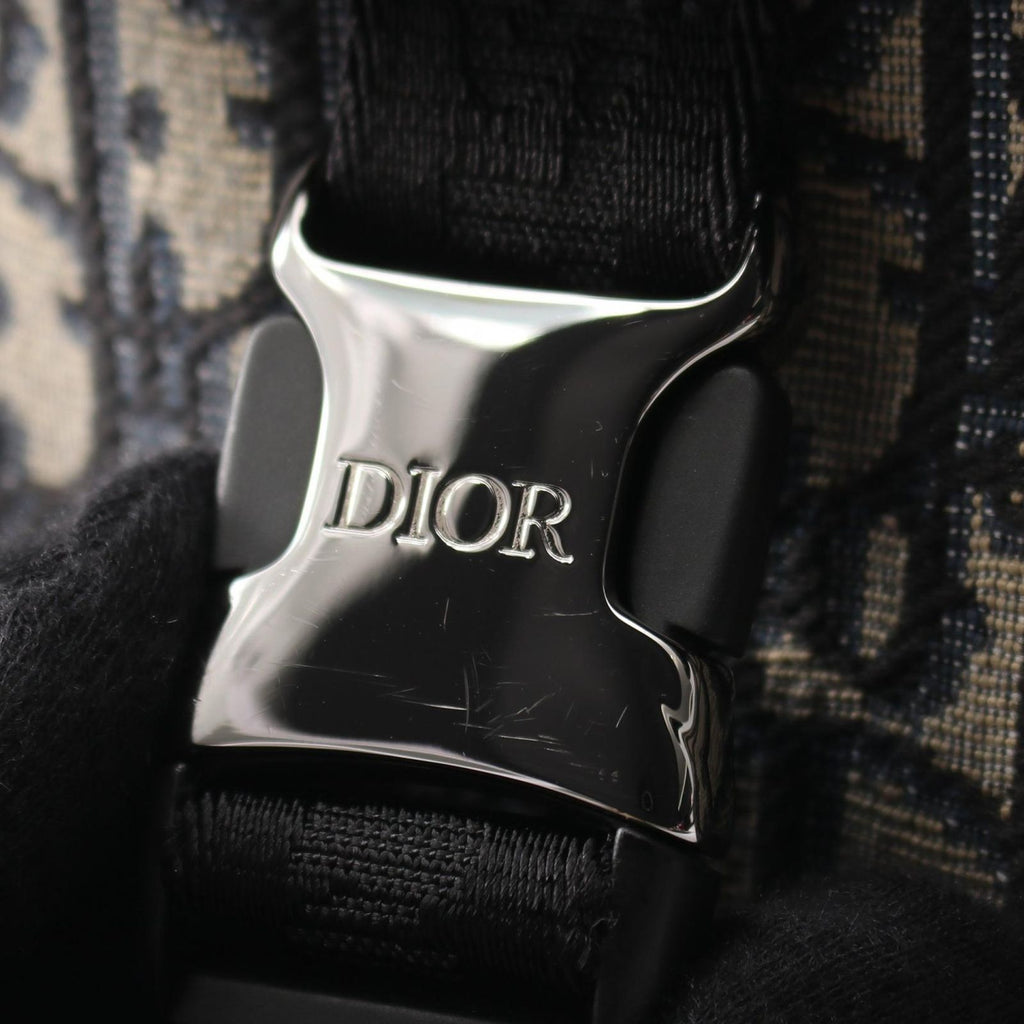Dior Backpack Explorer Oblique Navy Canvas Leather — view 7