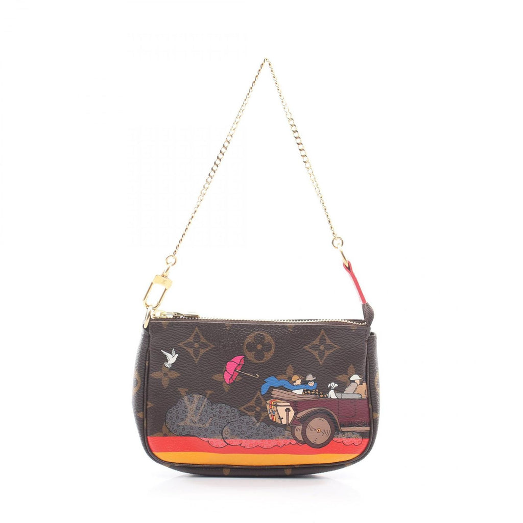 Louis Vuitton Handbag Mini Pochette Accessoire Ilustre Canvas Leather