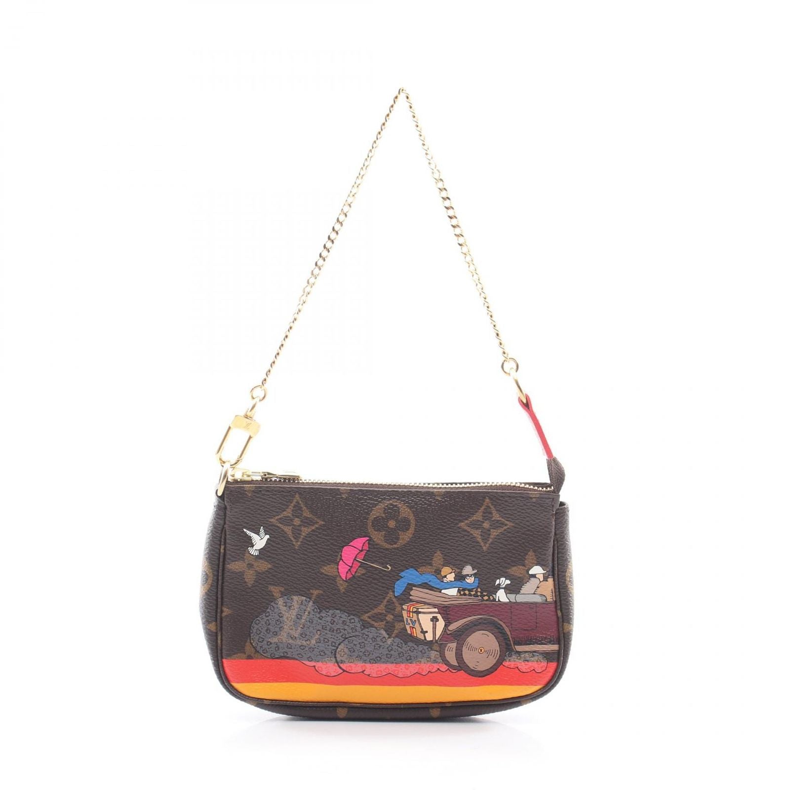 Louis Vuitton Handbag Mini Pochette Accessoire Ilustre Canvas Leather