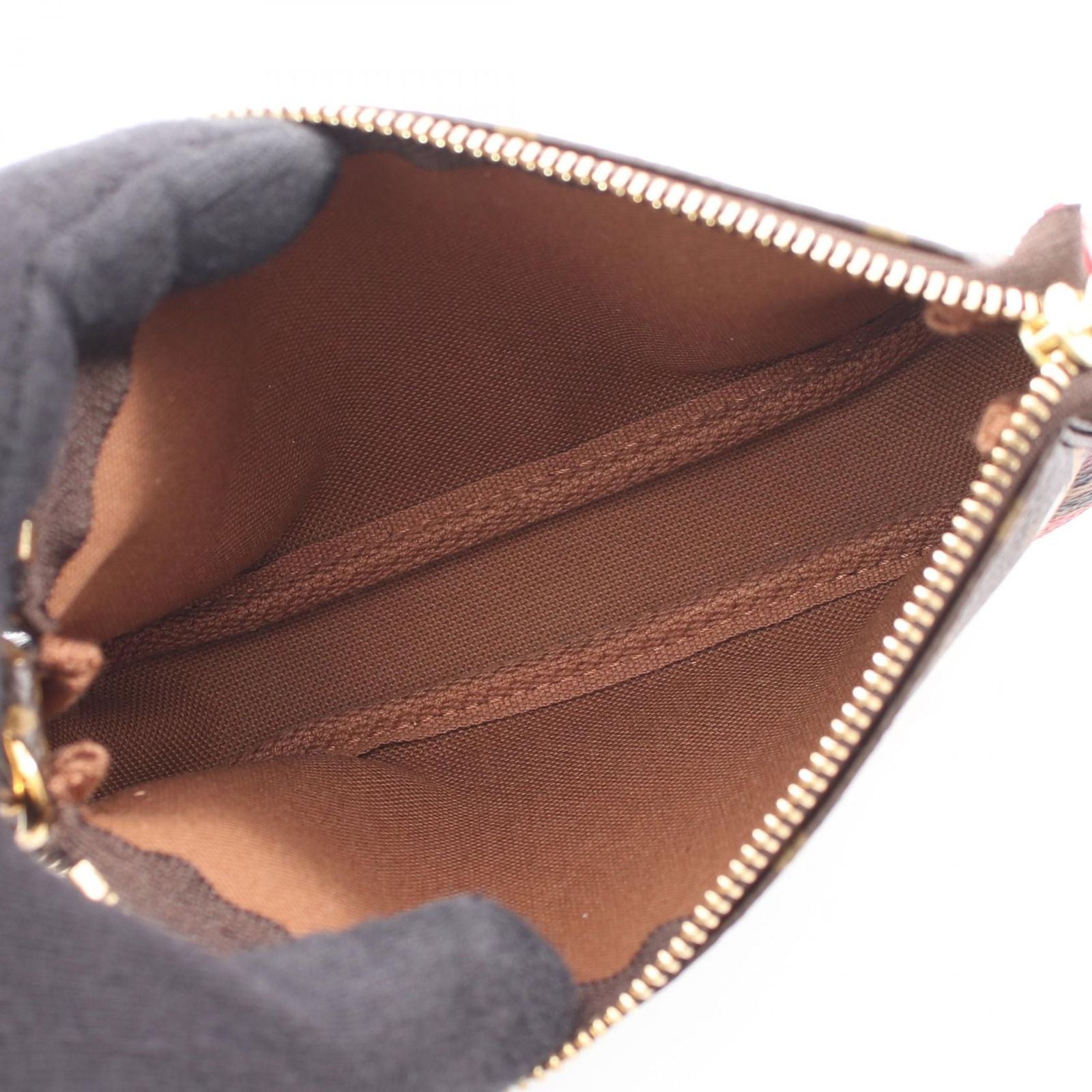 Louis Vuitton Handbag Mini Pochette Accessoire Ilustre Canvas Leather — view 3