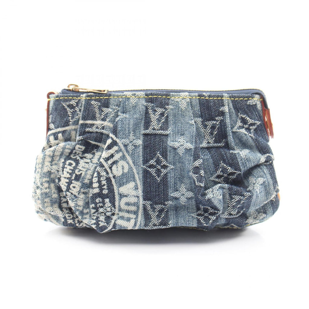 Louis Vuitton Pouch Trousse Rayet Blue Denim Leather