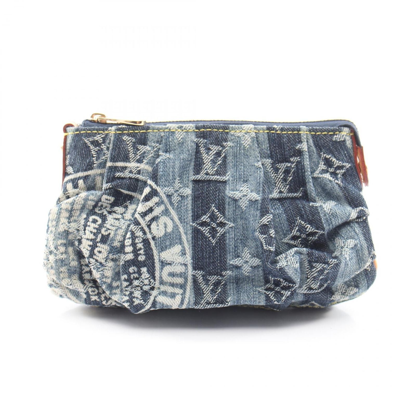 Louis Vuitton Pouch Trousse Rayet Blue Denim Leather