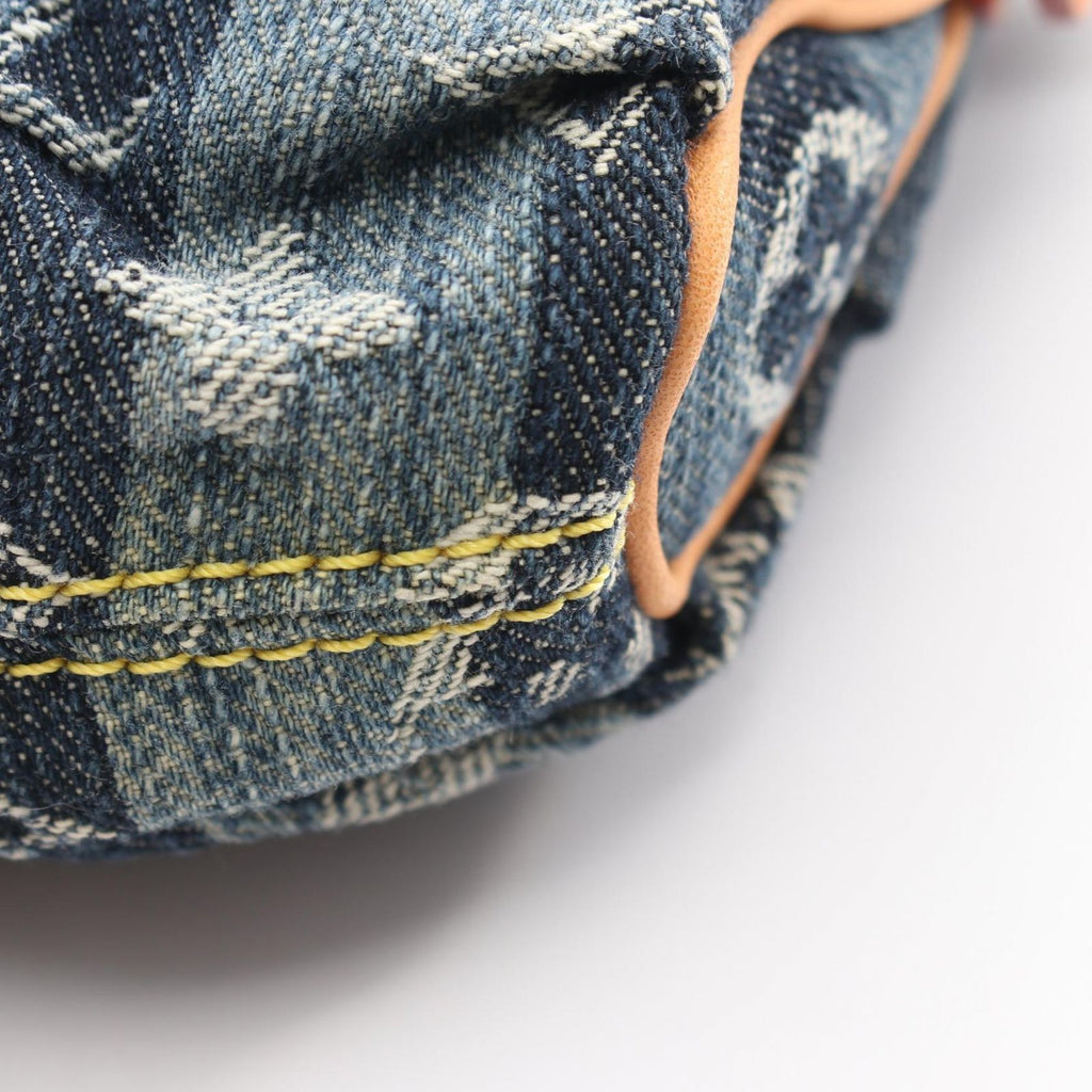 Louis Vuitton Pouch Trousse Rayet Blue Denim Leather — view 7